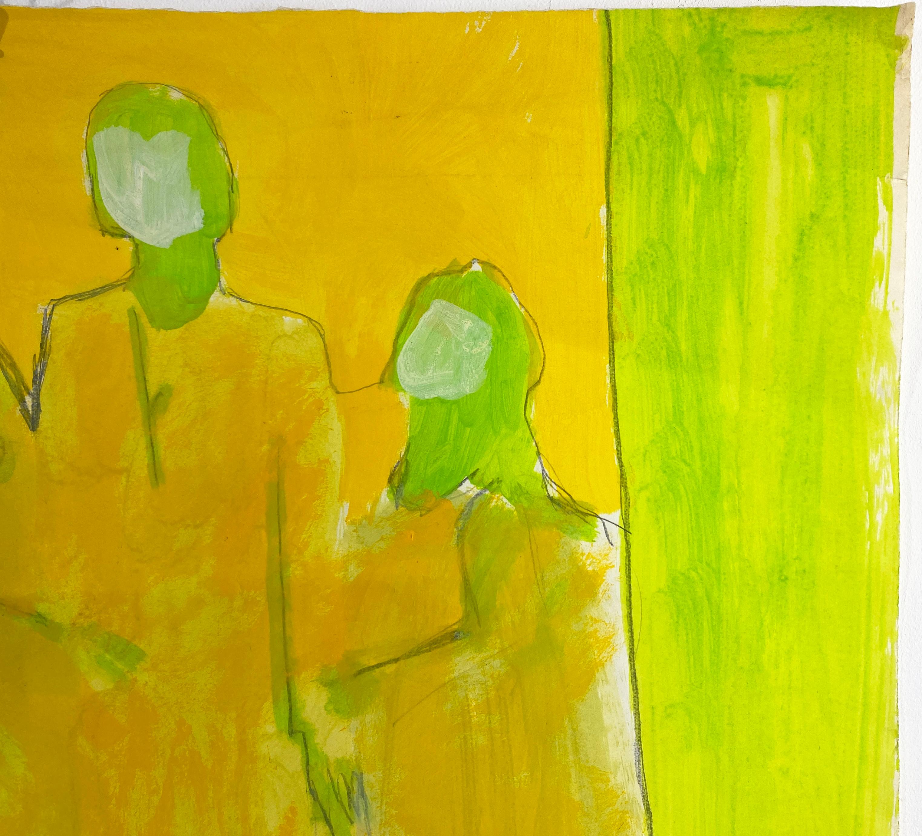 vLinda Stein, Figurations 359.003 - Signed, Colorful, Watercolor and Ink on Paper. Painting 

Linda Stein's Figurations series are early paintings she made in the 1970s. They
show the artist's propensity toward abstraction and her interest in