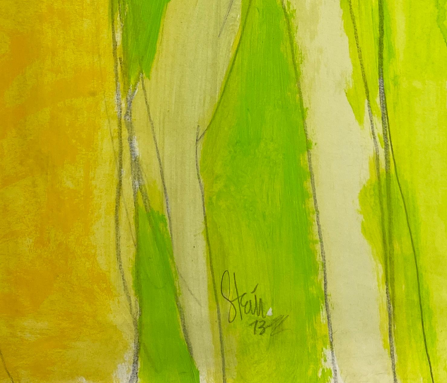 Signed, Colorful, Watercolor and Ink on Paper. Painting - Figurations 359.003 For Sale 5