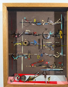 Signed Feminist Acrylic and Collage Colorful Painting - Utile Writing 49