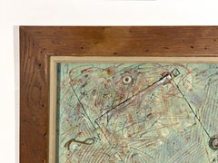 Signed Feminist Acrylic on Canvas Colorful Painting - Subdued Intaglio 12