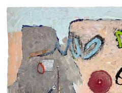 Signed Feminist LGBTQ+ Acrylic Colorful Painting - Across the Middle 132