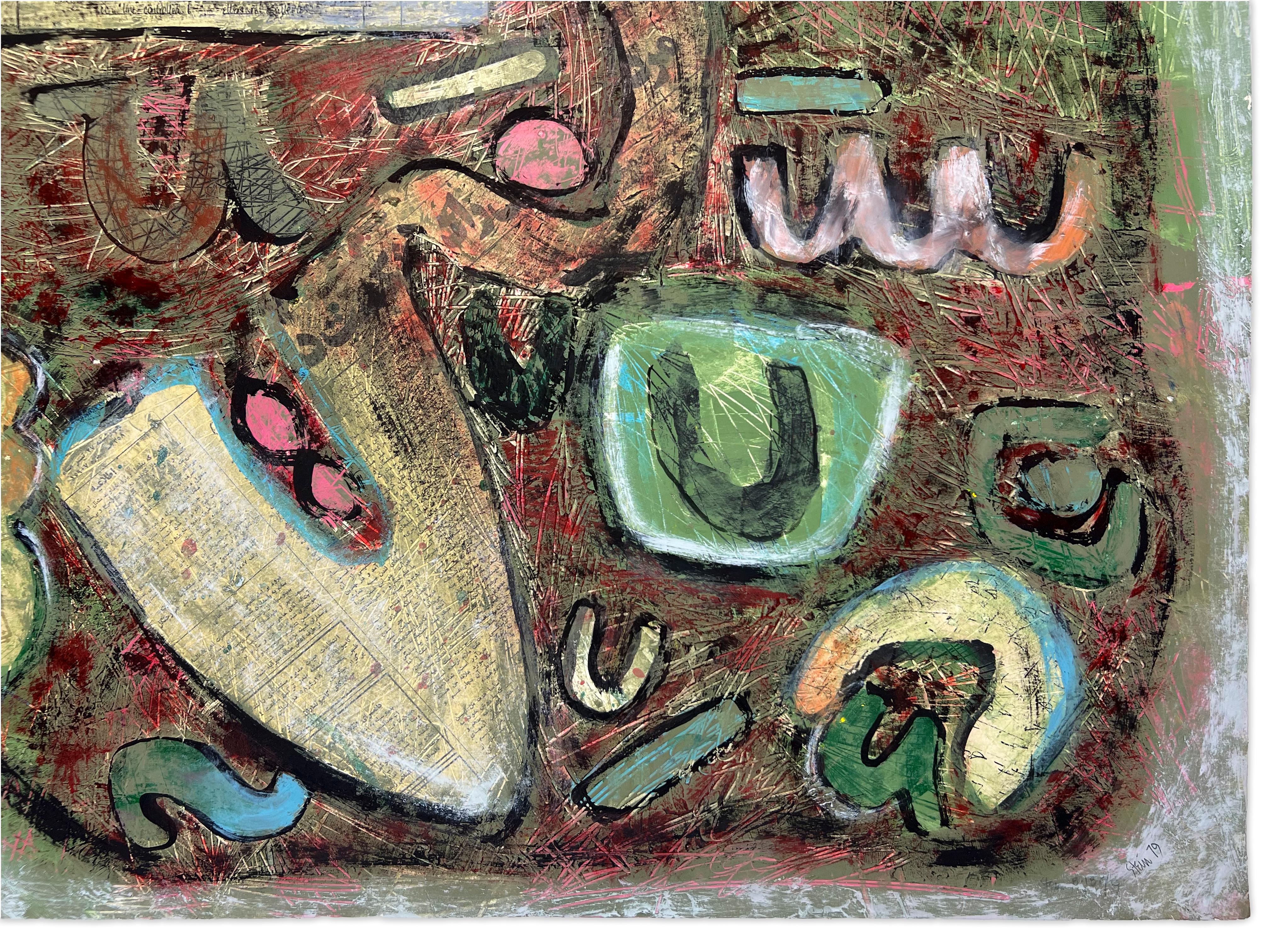 Signed Feminist LGBTQ+ Acrylic on Board Painting - Before the Computer 121 For Sale 3