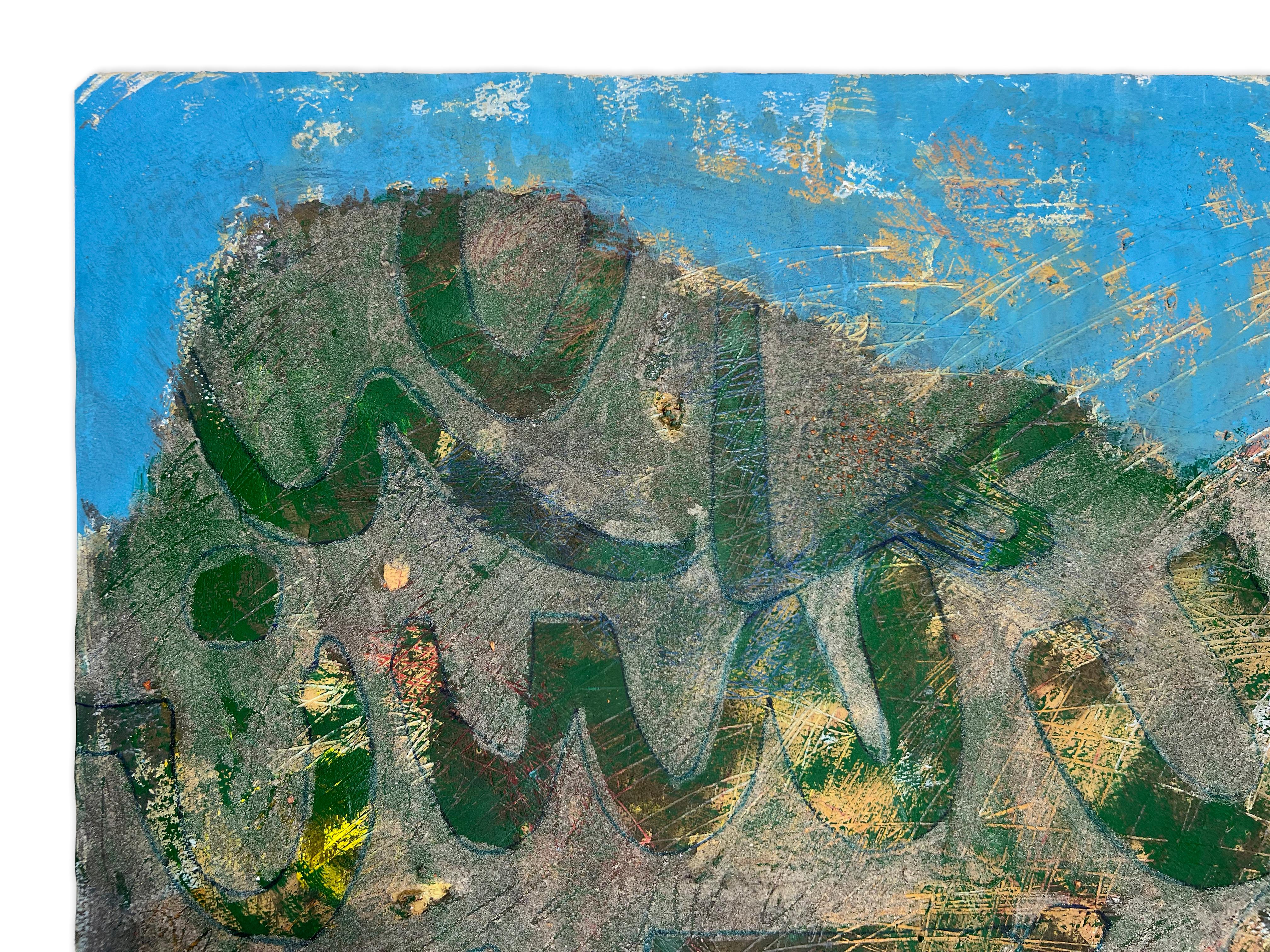 Signiert Feminist LGBTQ+ Acryl auf Tafel Gemälde - Inner Route 123 (Feministische Kunst), Mixed Media Art, von Linda Stein