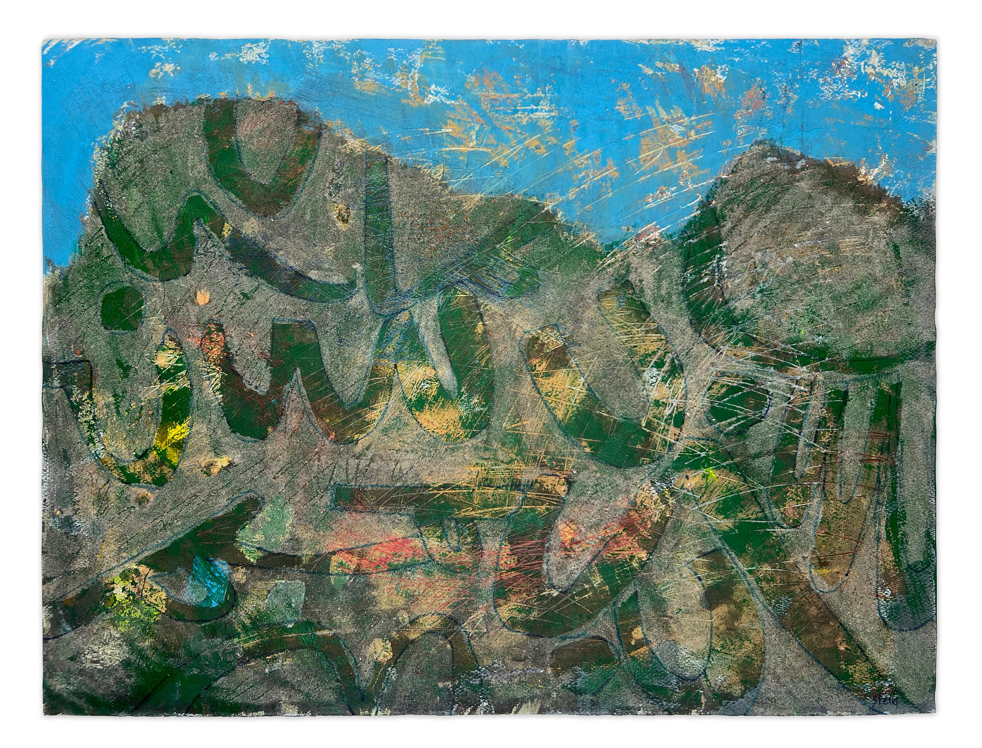 Signed Feminist LGBTQ+ Colorful Acrylic on Board Painting - Inner Route 123