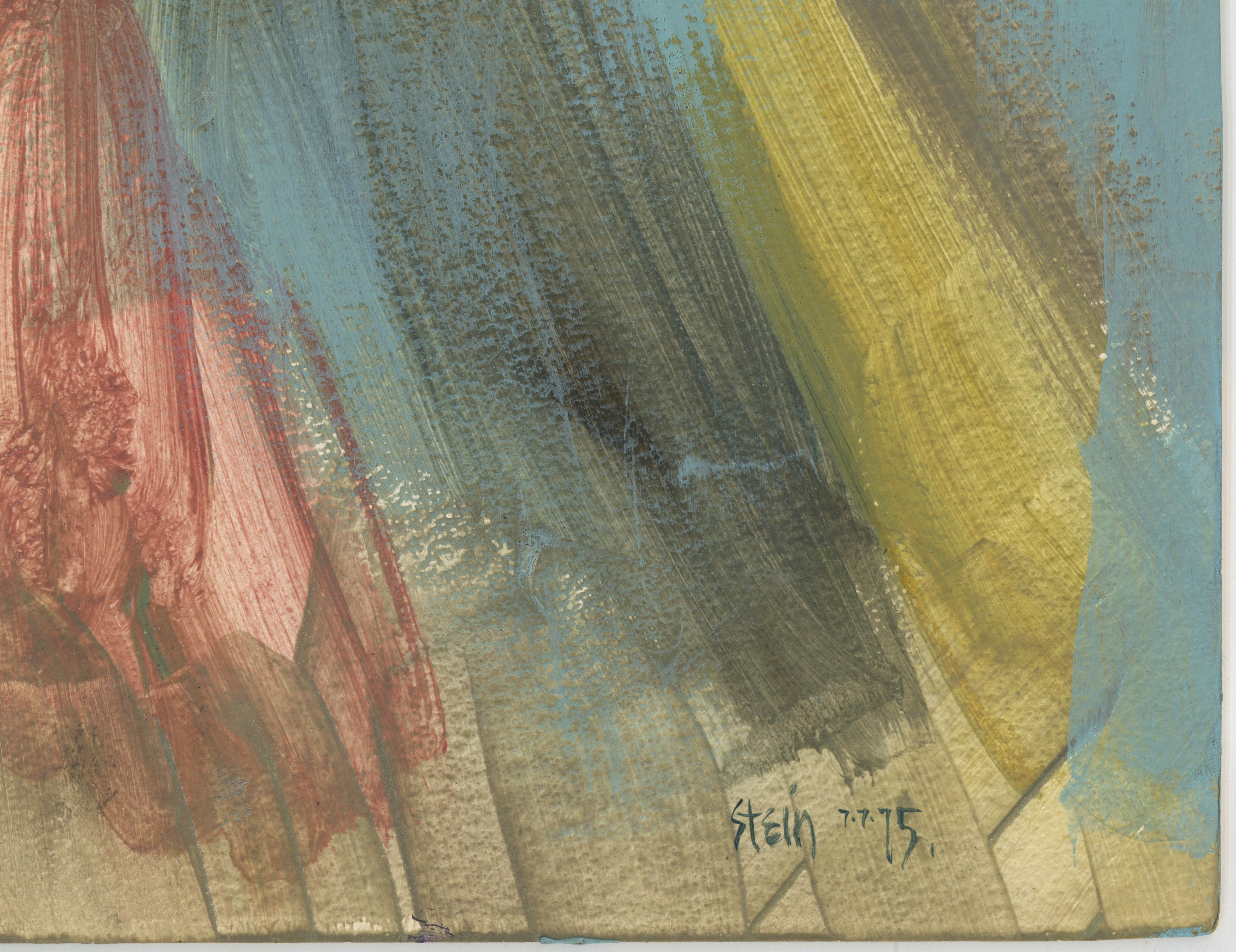 Pintura acrílica sobre tabla feminista LGBTQ+ firmada - Paisaje de perfil 438.015 - Painting Feminista de Linda Stein