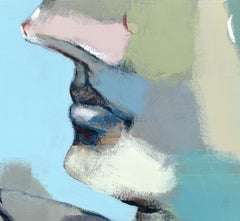 Signed Feminist LGBTQ+ Acrylic on Board Painting - Profile Landscape 438.019
