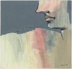 Signed Feminist LGBTQ+ Acrylic on Board Painting - Profile Landscape 438.021