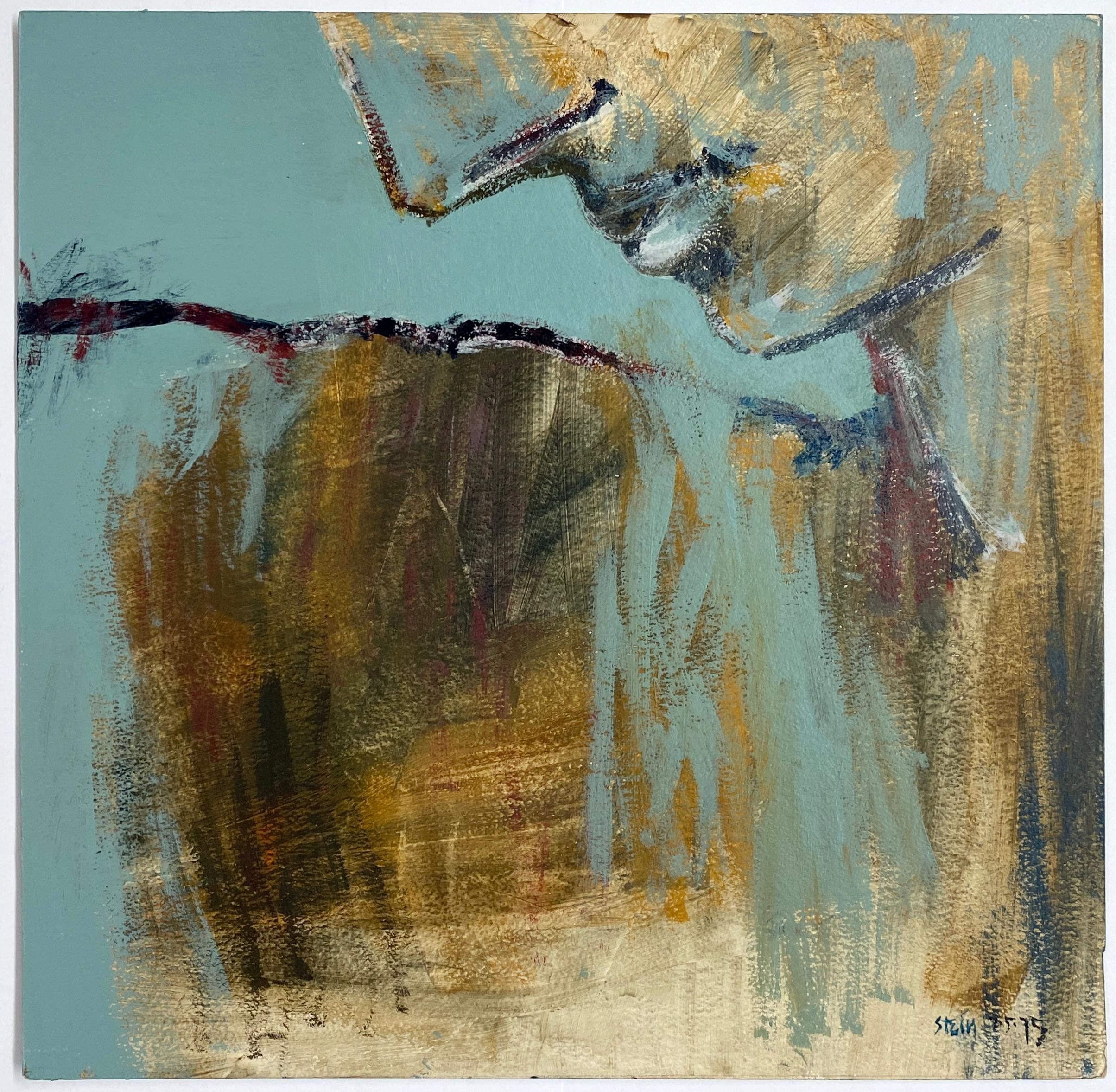 Figurative Painting de Linda Stein - Pintura acrílica sobre tabla feminista LGBTQ+ firmada - Paisaje de perfil 438.030