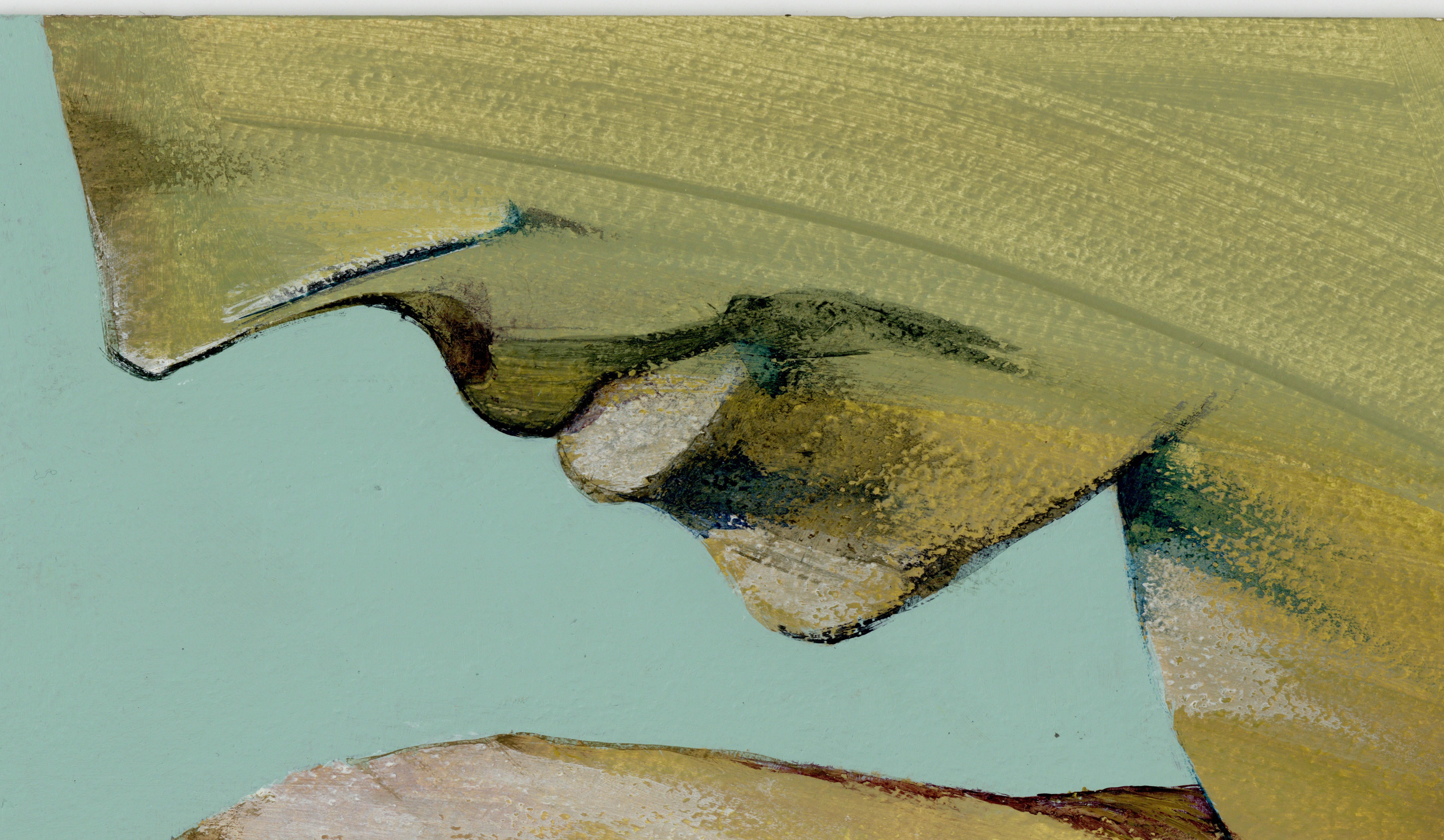 Pittura acrilica su tavola firmata Feminist LGBTQ+ - Profilo Paesaggio 438.066 - Figurative Painting Marrone di Linda Stein