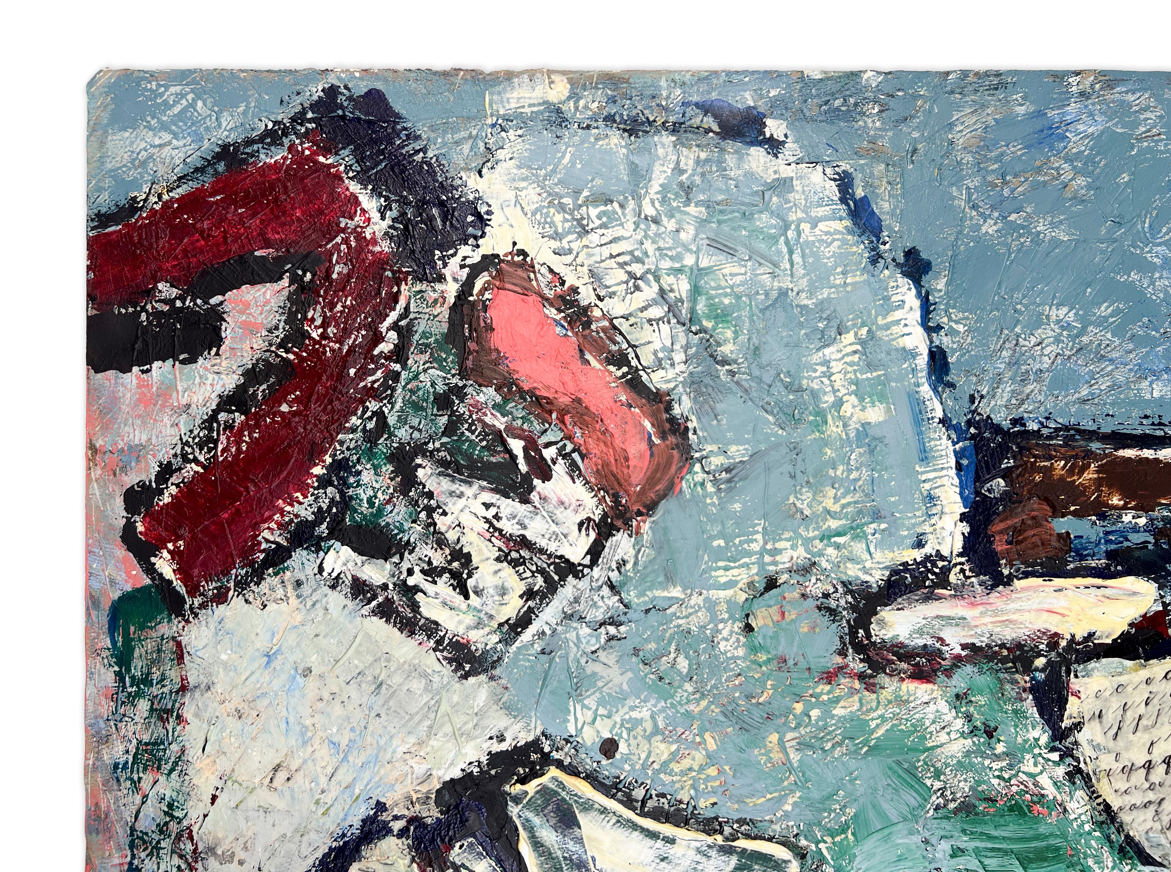 Signed Feminist LGBTQ+ Acrylic on Board Colorful Painting - Rolling Wave 127 For Sale 1