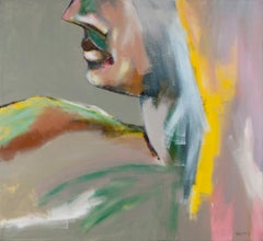 Signed Feminist LGBTQ+ Acrylic on Canvas Painting - Profile Landscape 438.045