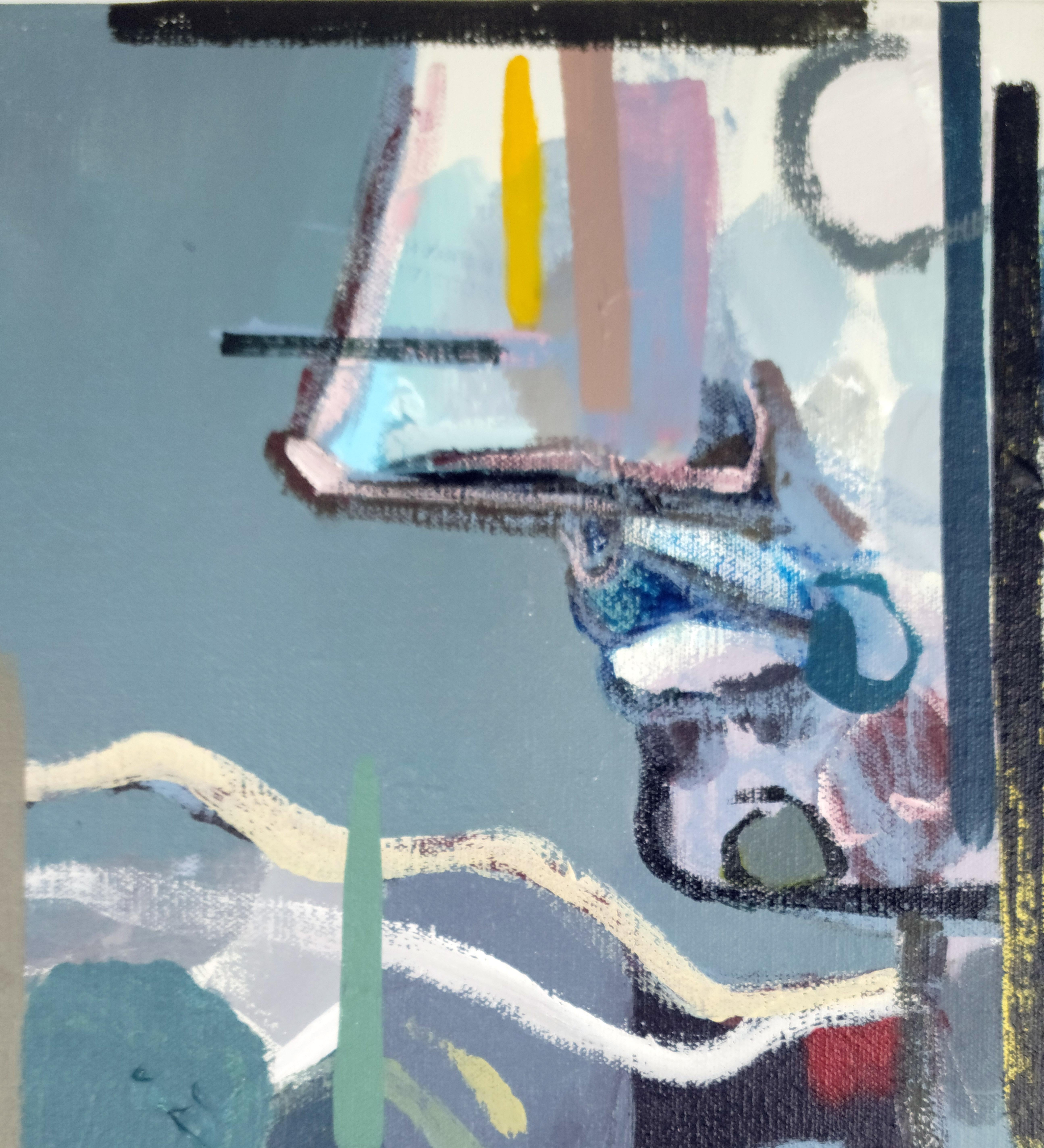 Pittura acrilica su tela firmata Feminist LGBTQ+ - Profilo Paesaggio 438.048 - Painting di Linda Stein