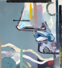 Signed Feminist LGBTQ+ Acrylic on Canvas Painting - Profile Landscape 438.048