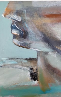 Signierte feministische LGBTQ+ Acryl auf Leinwand Gemälde - Profile Landschaft 438.051