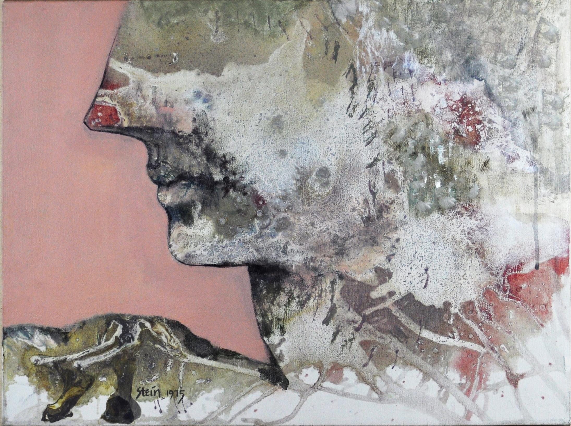 Linda Stein, Profile Landscape 438.057 - Signed Feminist LGBTQ+ Acrylic on Canvas Painting

Profile Landscape 438.057 is from Linda Stein's Profiles series--drawings, collages and paintings of facial profiles she made in the 1960s and 1970s when she