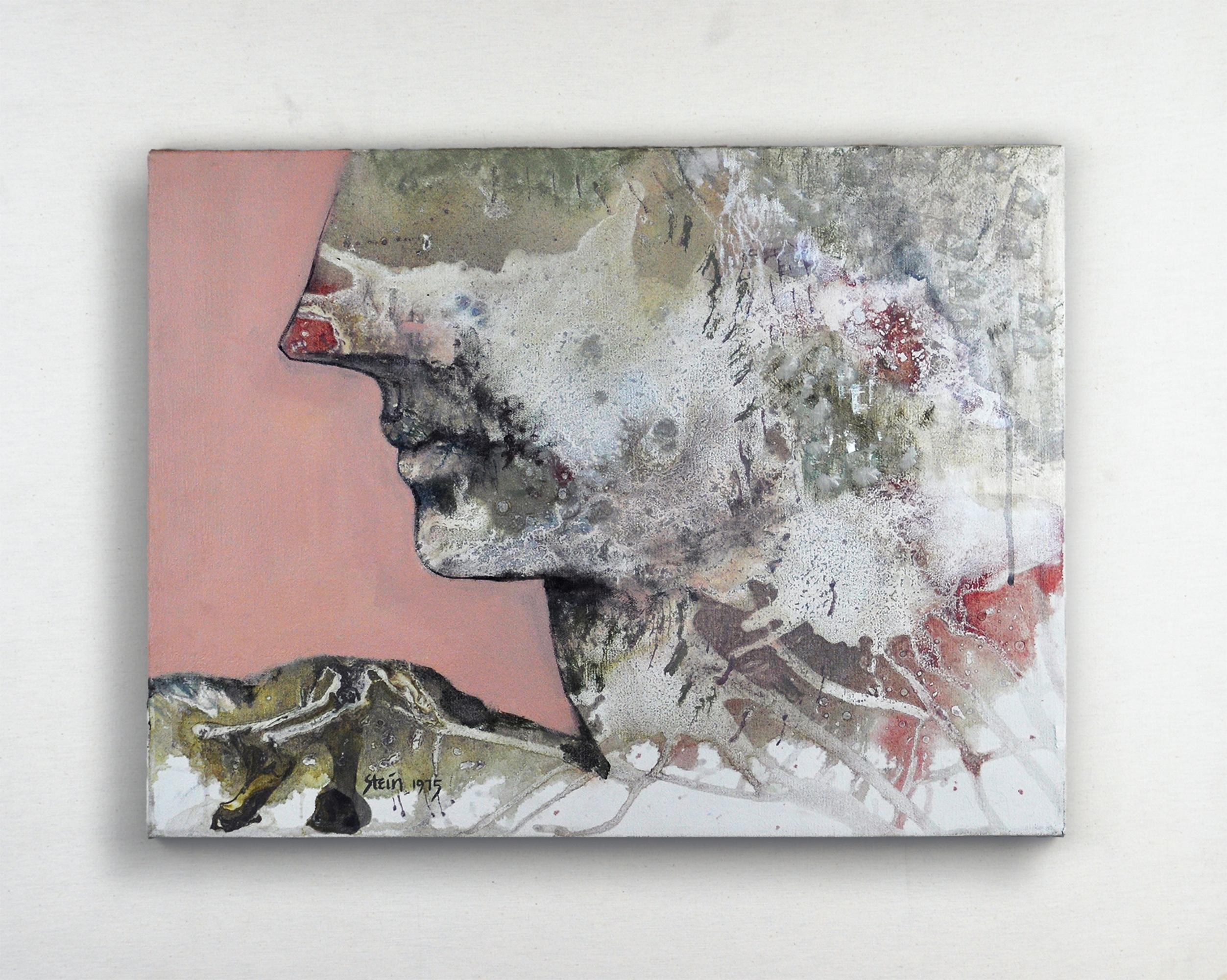 Linda Stein Figurative Painting – Signierte feministische LGBTQ+ Acryl auf Leinwand Gemälde - Profile Landschaft 438.057