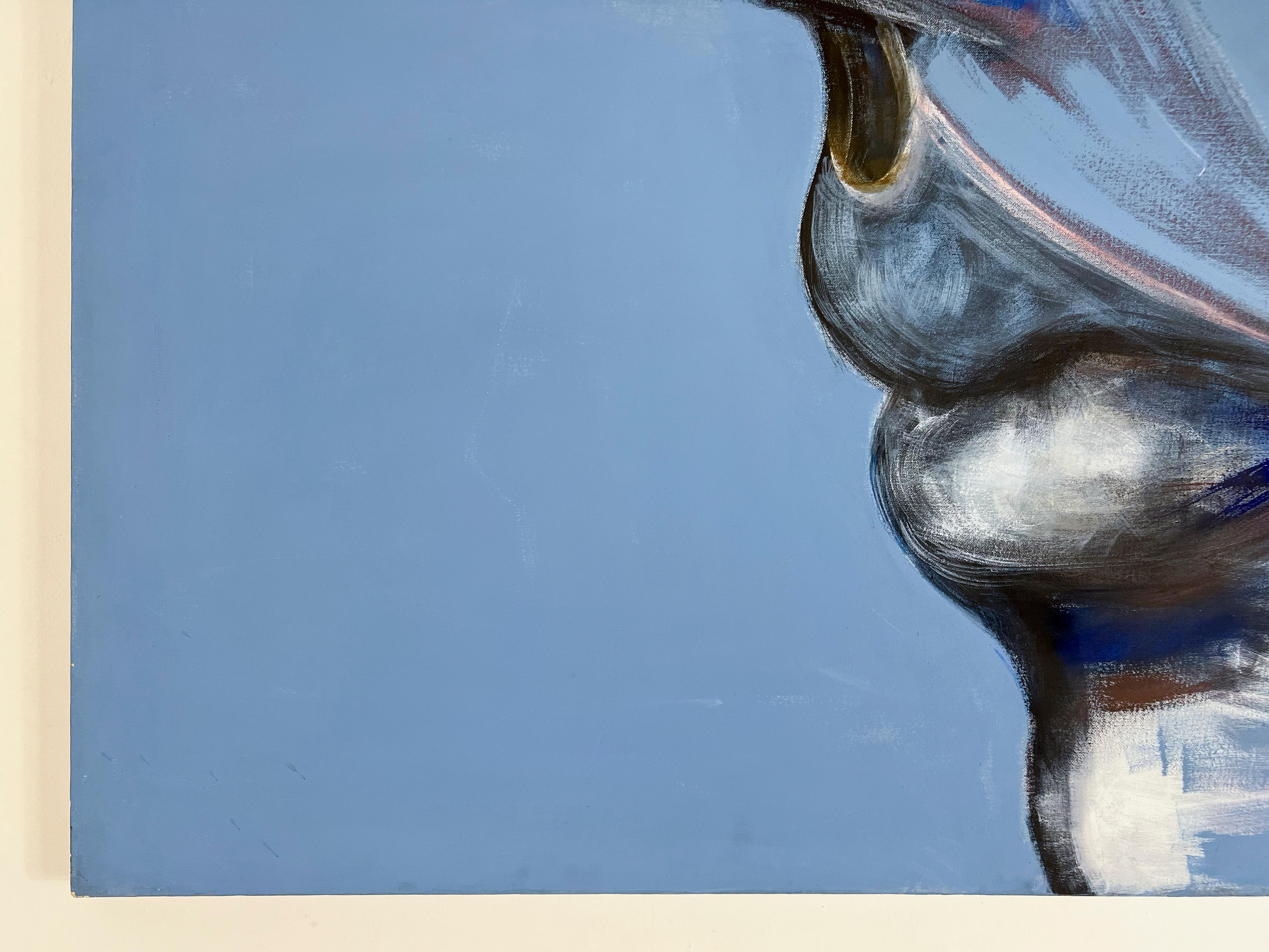 Linda Stein, Profile Landscape 438.078 - Signed Feminist LGBTQ+ Acrylic on Canvas Painting

Profile Landscape 438.078 is from Linda Stein's Profiles series--drawings, collages and paintings of facial profiles she made in the 1960s and 1970s when she