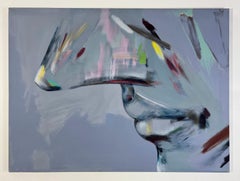 Signed Feminist LGBTQ+ Acrylic on Canvas Painting - Profile Landscape 438.080