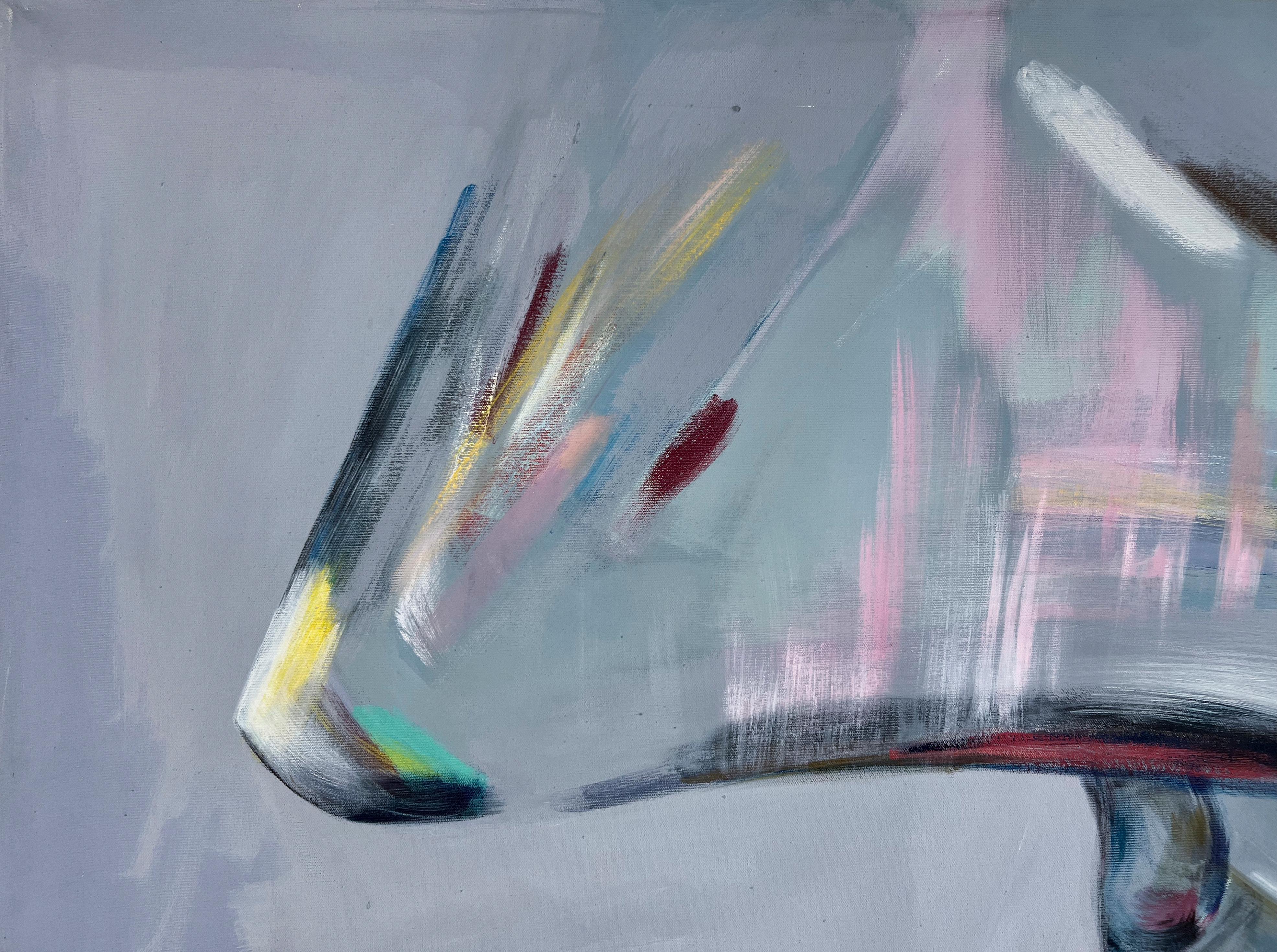 Linda Stein, Profile Landscape 438.080 - Signed Feminist LGBTQ+ Acrylic on Canvas Painting

Profile Landscape 438.080 is from Linda Stein's Profiles series--drawings, collages and paintings of facial profiles she made in the 1960s and 1970s when she