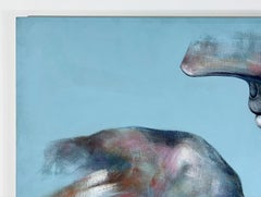 Signed Feminist LGBTQ+ Acrylic on Canvas Painting - Profile Landscape 438.094