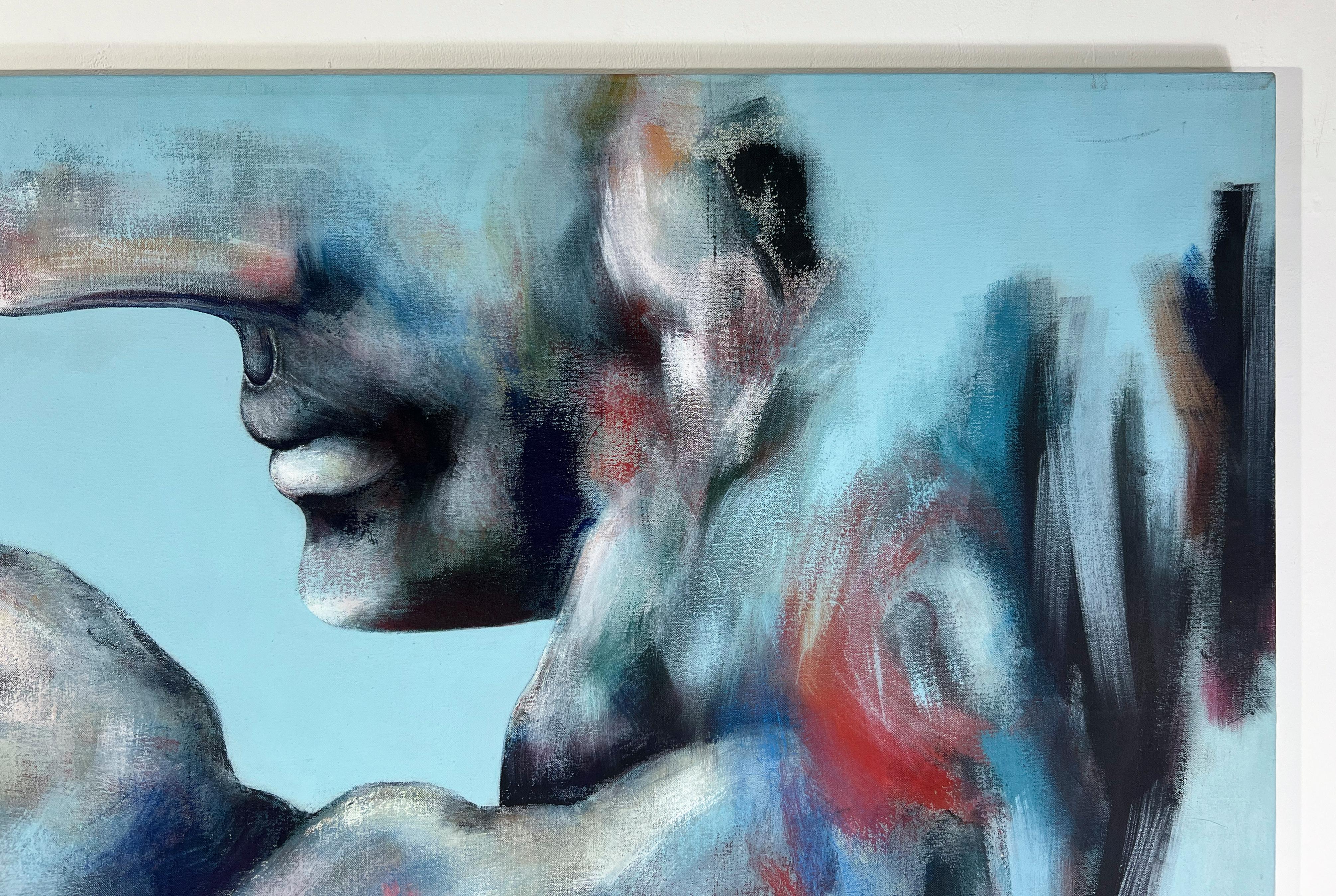 Linda Stein, Profile Landscape 438.094 - Signed Feminist LGBTQ+ Acrylic on Canvas Painting

Profile Landscape 438.094 is from Linda Stein's Profiles series--drawings, collages and paintings of facial profiles she made in the 1960s and 1970s when she