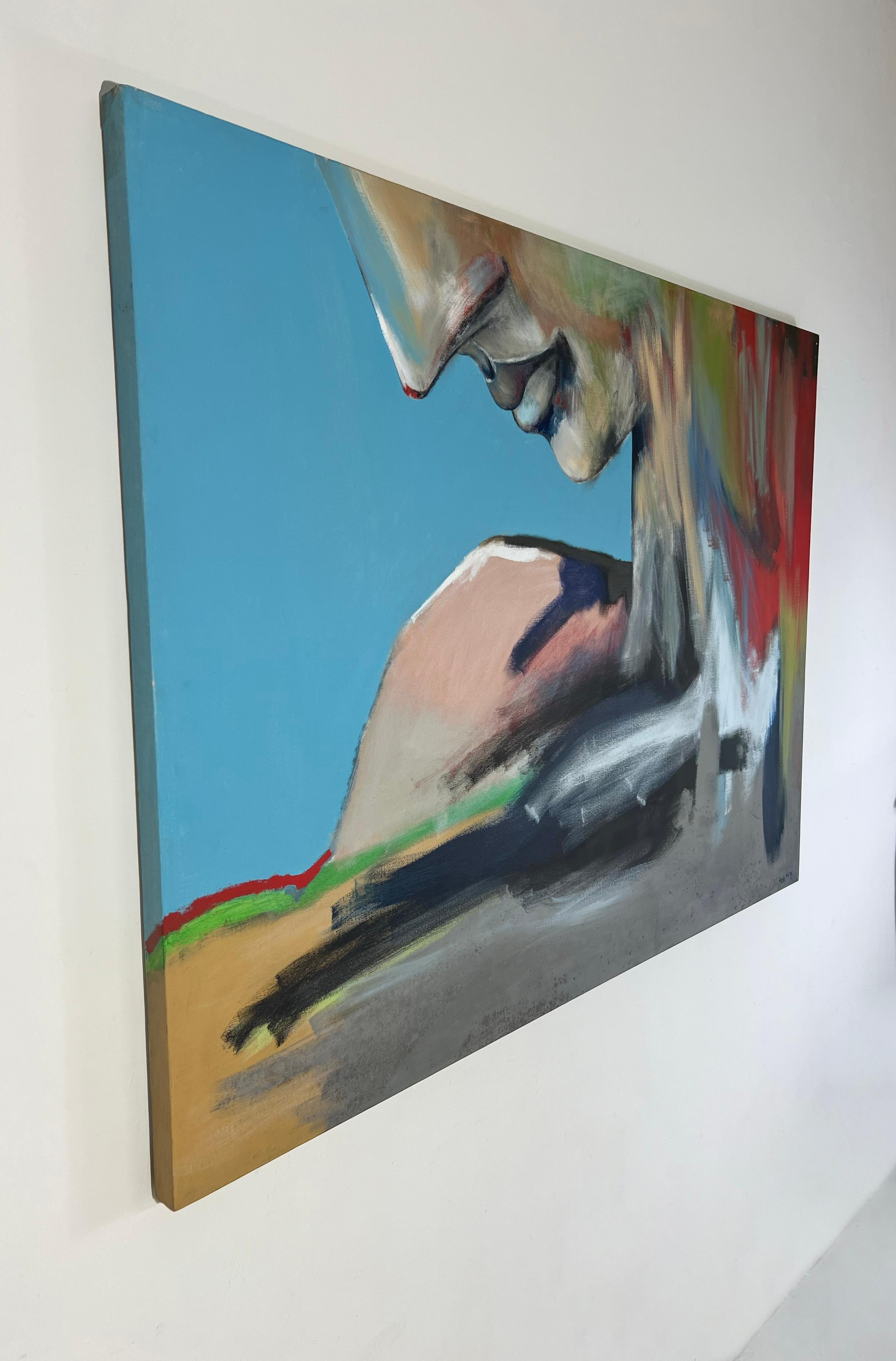 Signed Feminist LGBTQ+ Acrylic on Canvas Painting - Profile Landscape 438.097 For Sale 7