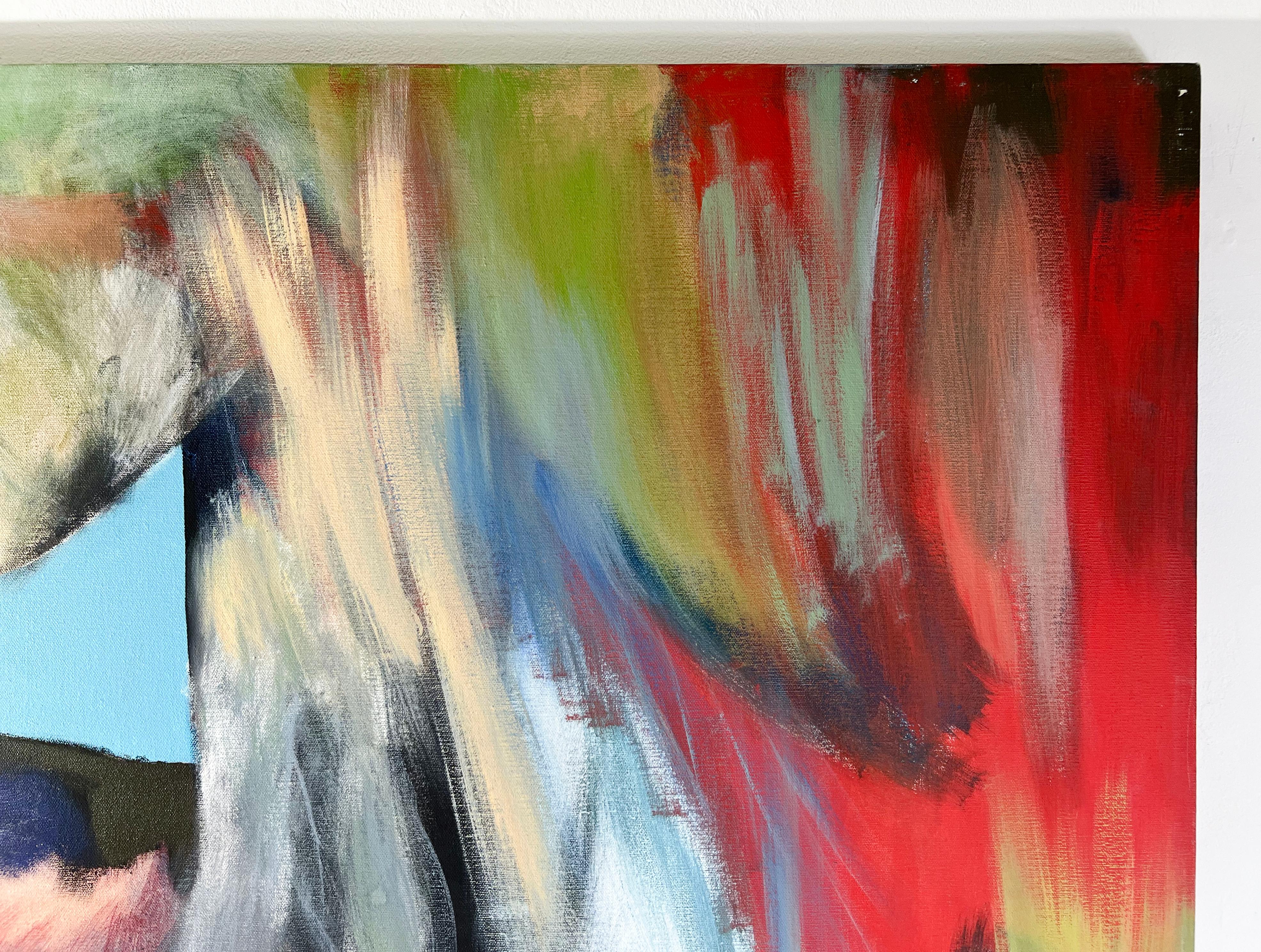 Signed Feminist LGBTQ+ Acrylic on Canvas Painting - Profile Landscape 438.097 For Sale 1