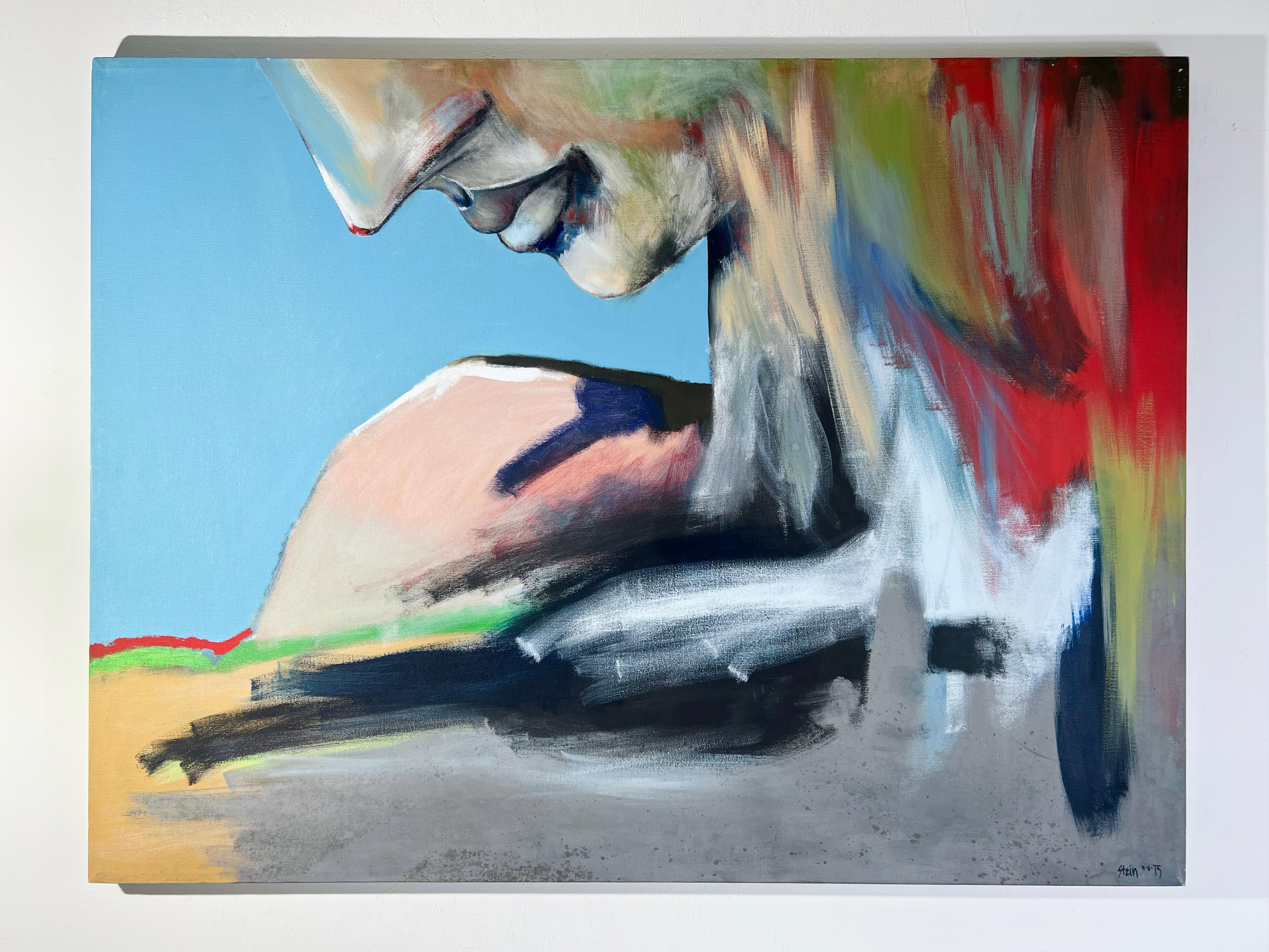 Signed Feminist LGBTQ+ Acrylic on Canvas Painting - Profile Landscape 438.097