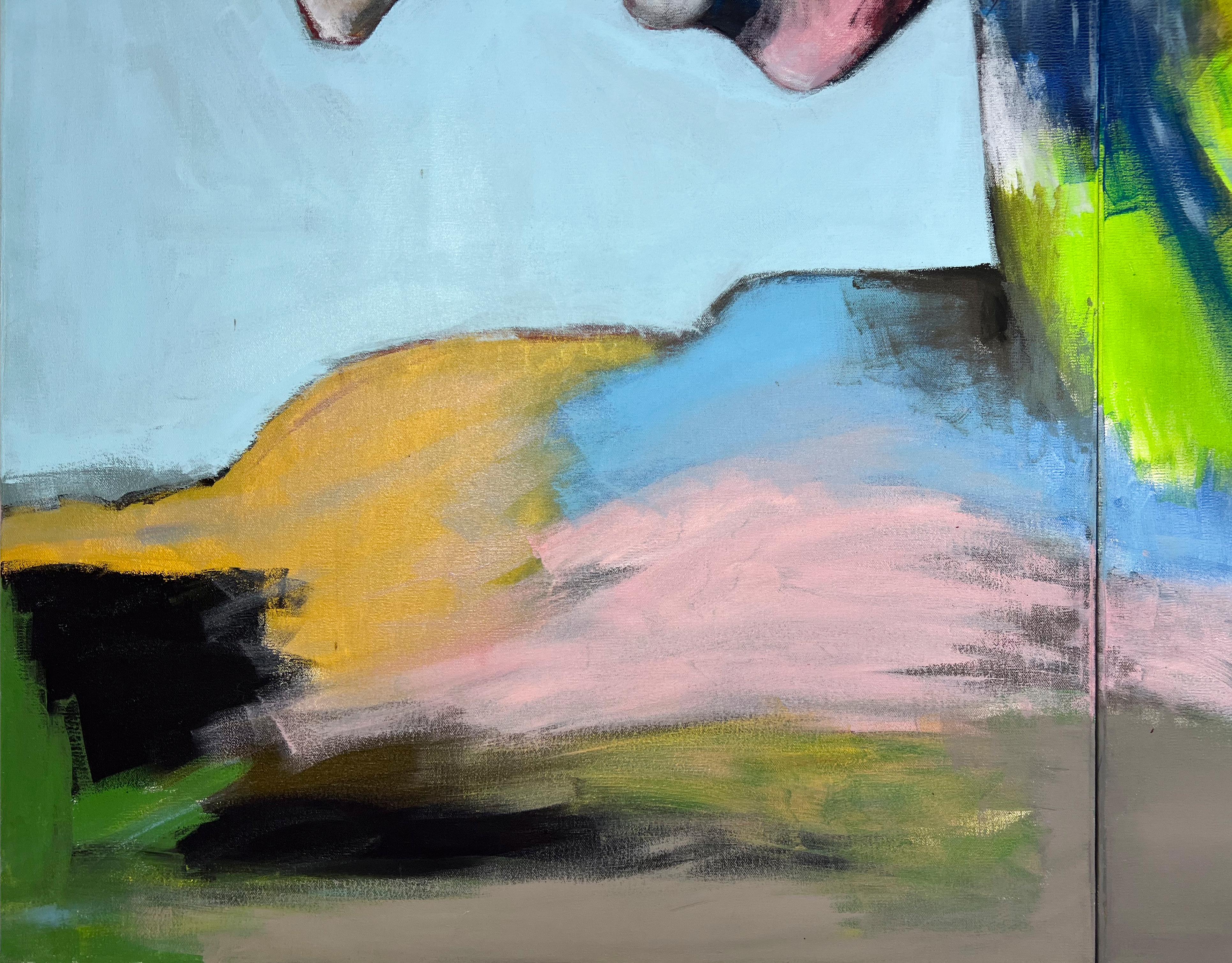 Signed Feminist LGBTQ+ Acrylic on Canvas Paintings - Profile Landscape 438.086 For Sale 4