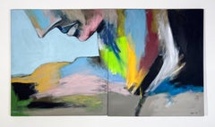 Signed Feminist LGBTQ+ Acrylic on Canvas Paintings - Profile Landscape 438.086