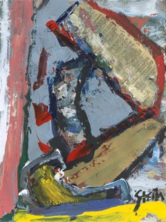 Linda Stein - Signed Feminist LGBTQ+ Acrylic on Paper Colorful Painting - Missive 343.002 Signed Feminist LGBTQ+ Acrylic on Paper Colorful Painting - Missive 343.002