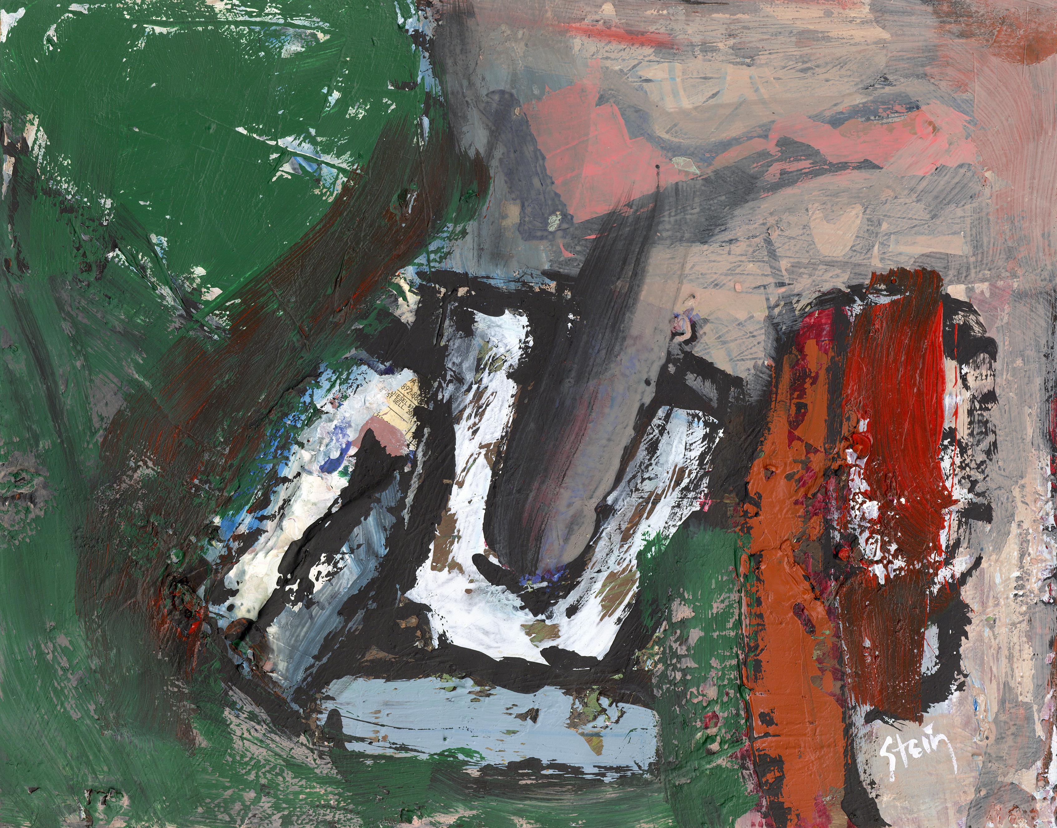 Signed Feminist LGBTQ+ Acrylic on Paper Colorful Painting - Missive 343.003