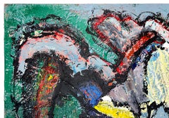 Signed Feminist LGBTQ+ Acrylic on Paper Colorful Painting - Missive 343.004