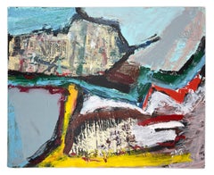 Signed Feminist LGBTQ+ Acrylic on Paper Colorful Painting - Safe Landing 131