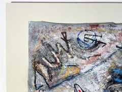 Signed Feminist LGBTQ+ Acrylic on Paper Colorful Painting - Wall Writing 29