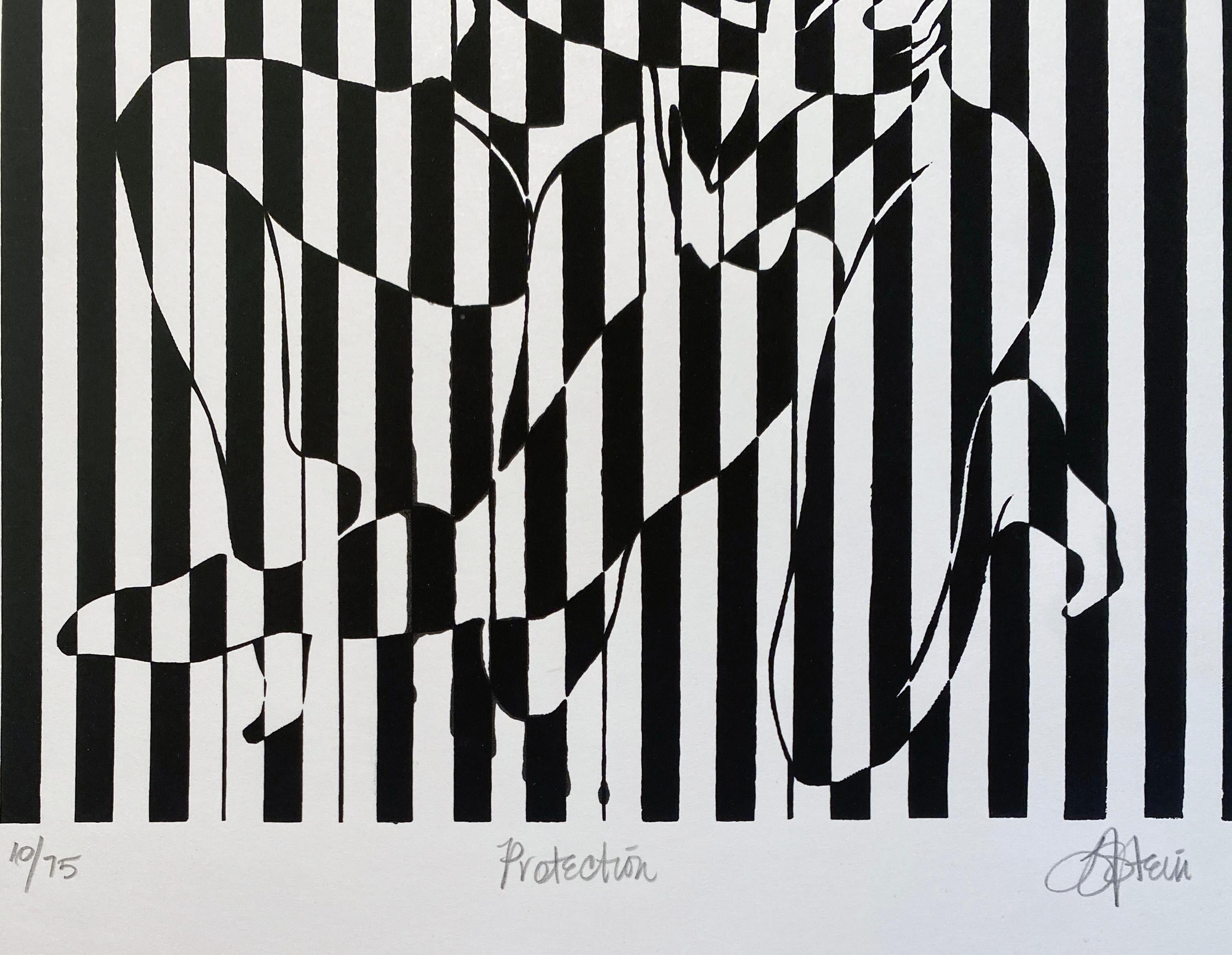 Linda Stein, Protezione 430 - Acquaforte firmata in bianco e nero, stampa d'arte in edizione limitata 

Linda Stein ha praticato l'arte negli ultimi sessant'anni.  Questa incisione in edizione limitata, risalente agli inizi della sua carriera,