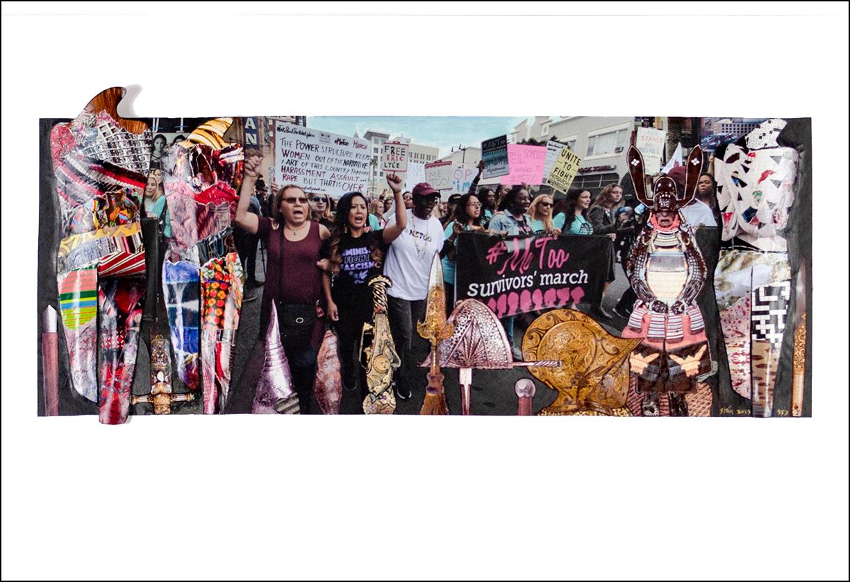Linda Stein Figurative Print – #MeToo März 1076 – signierter, zeitgenössischer Kunstdruck in limitierter Auflage