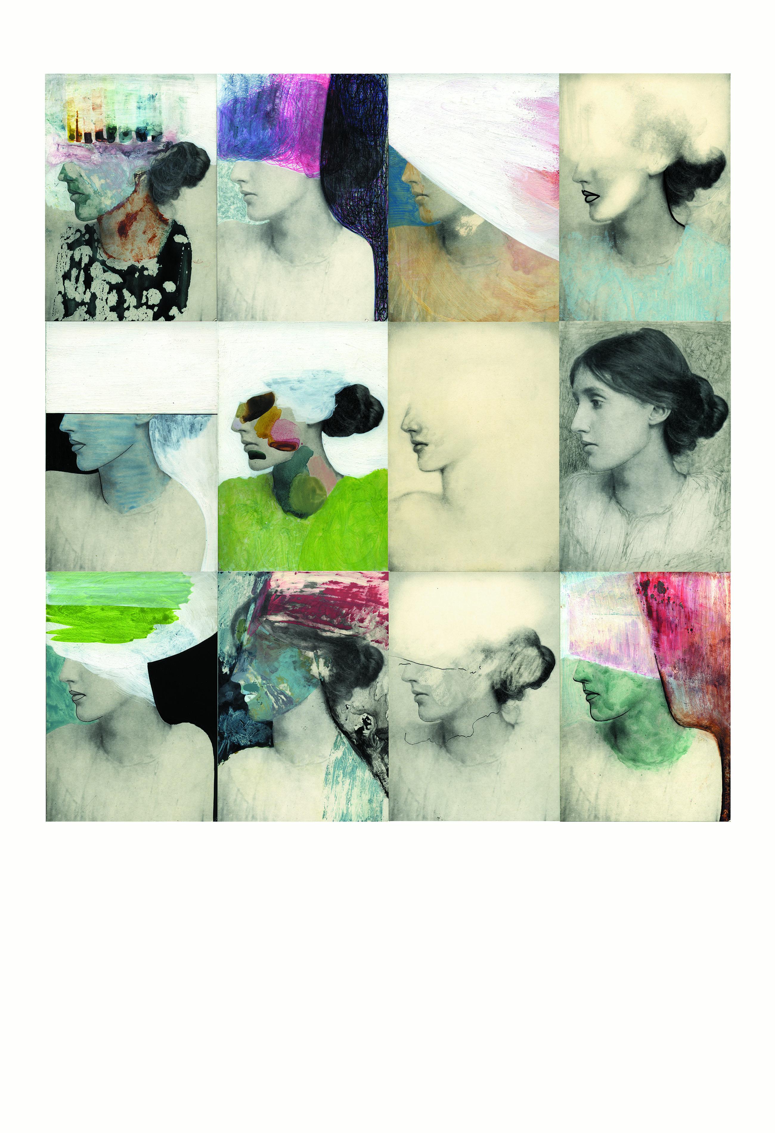 Figurative Print di Linda Stein - Virginia Woolf 370 - Stampa d'arte contemporanea firmata e in edizione limitata