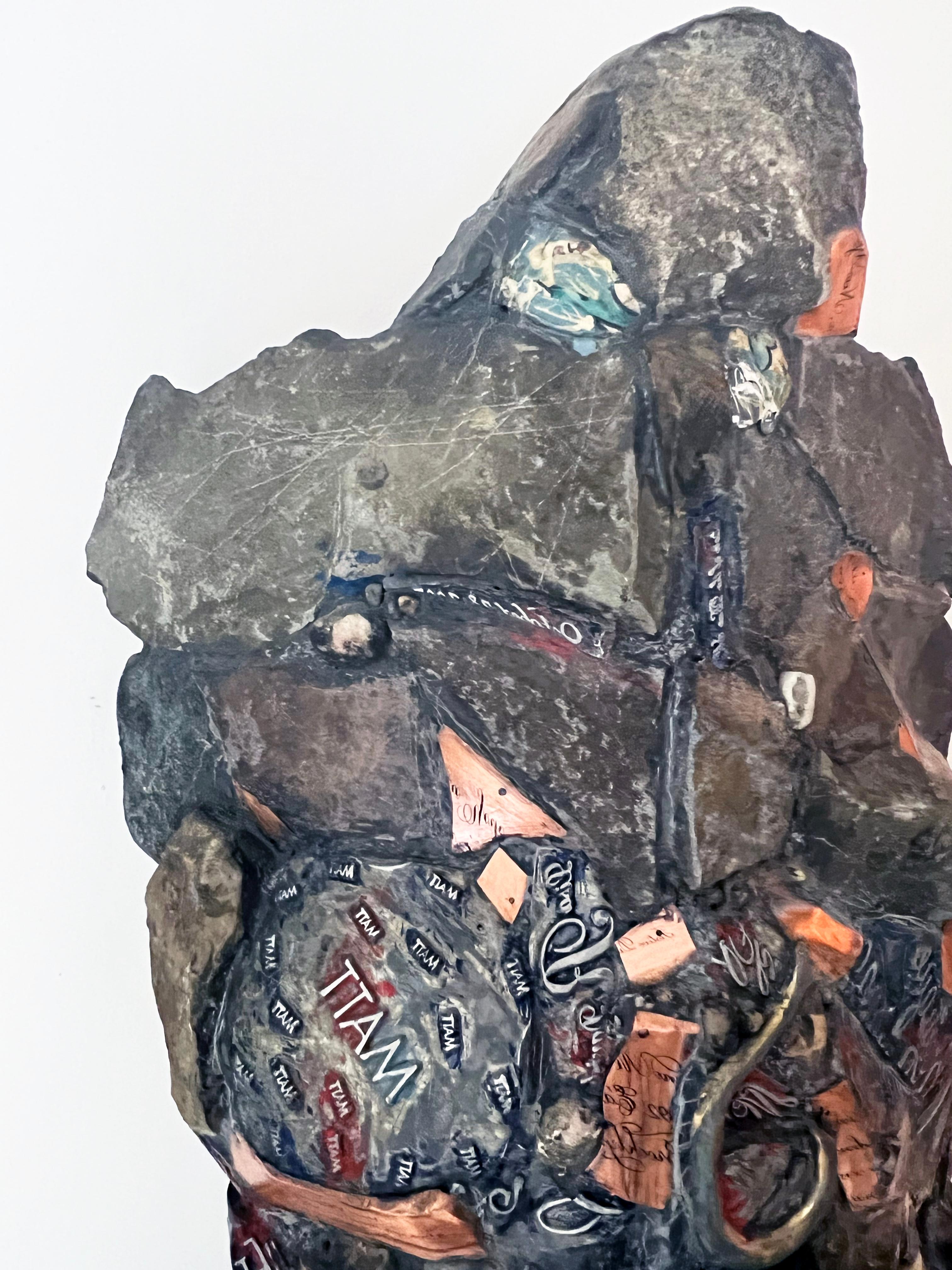 Amerikanische zeitgenössische Mixed Media-Skulptur der amerikanischen Künstlerin Linda Stein, Knight of Promise 558 im Angebot 3