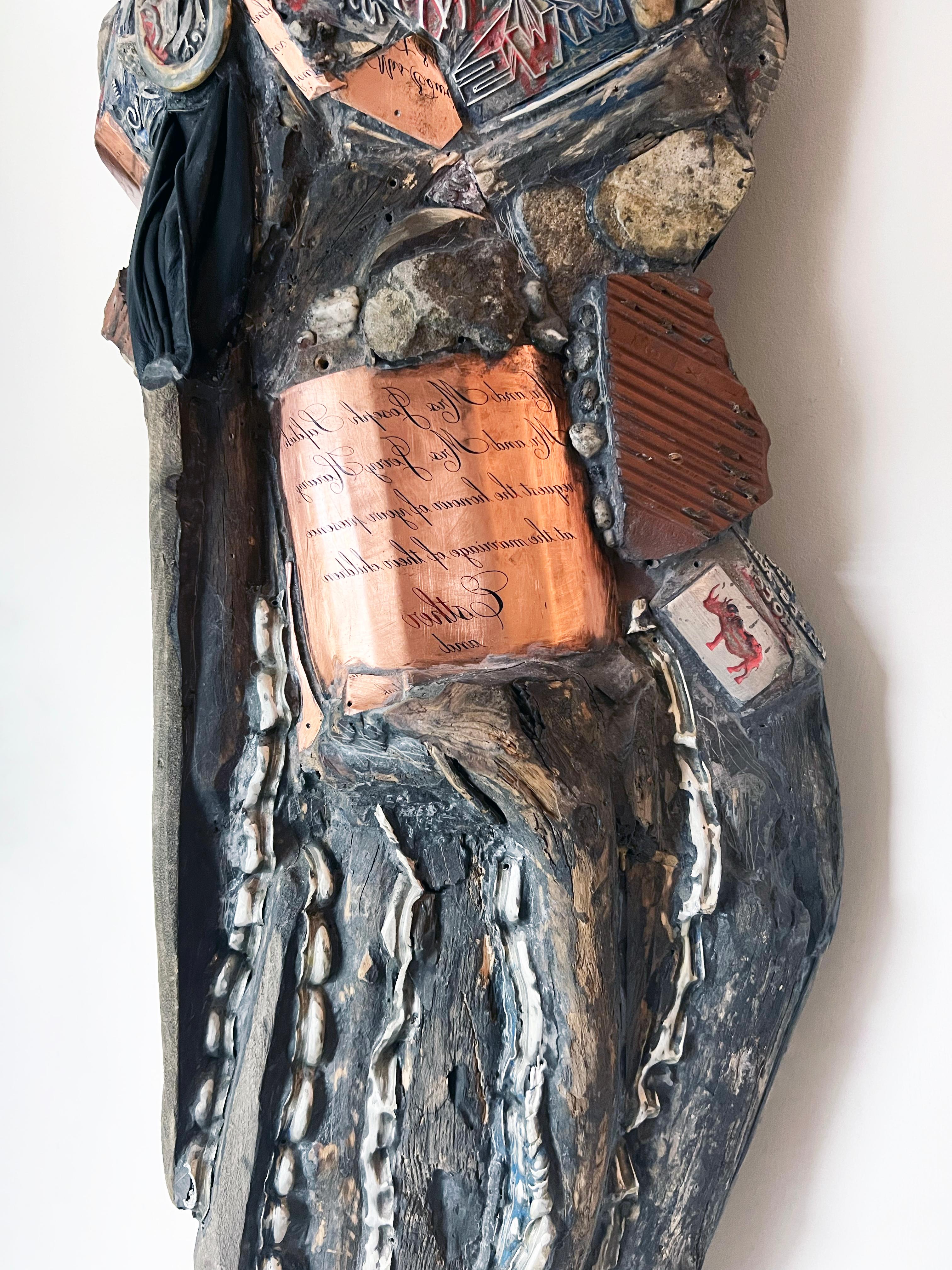 American Contemporary Mixed Media Sculpture - Linda Stein, Knight of Promise 558 For Sale 4