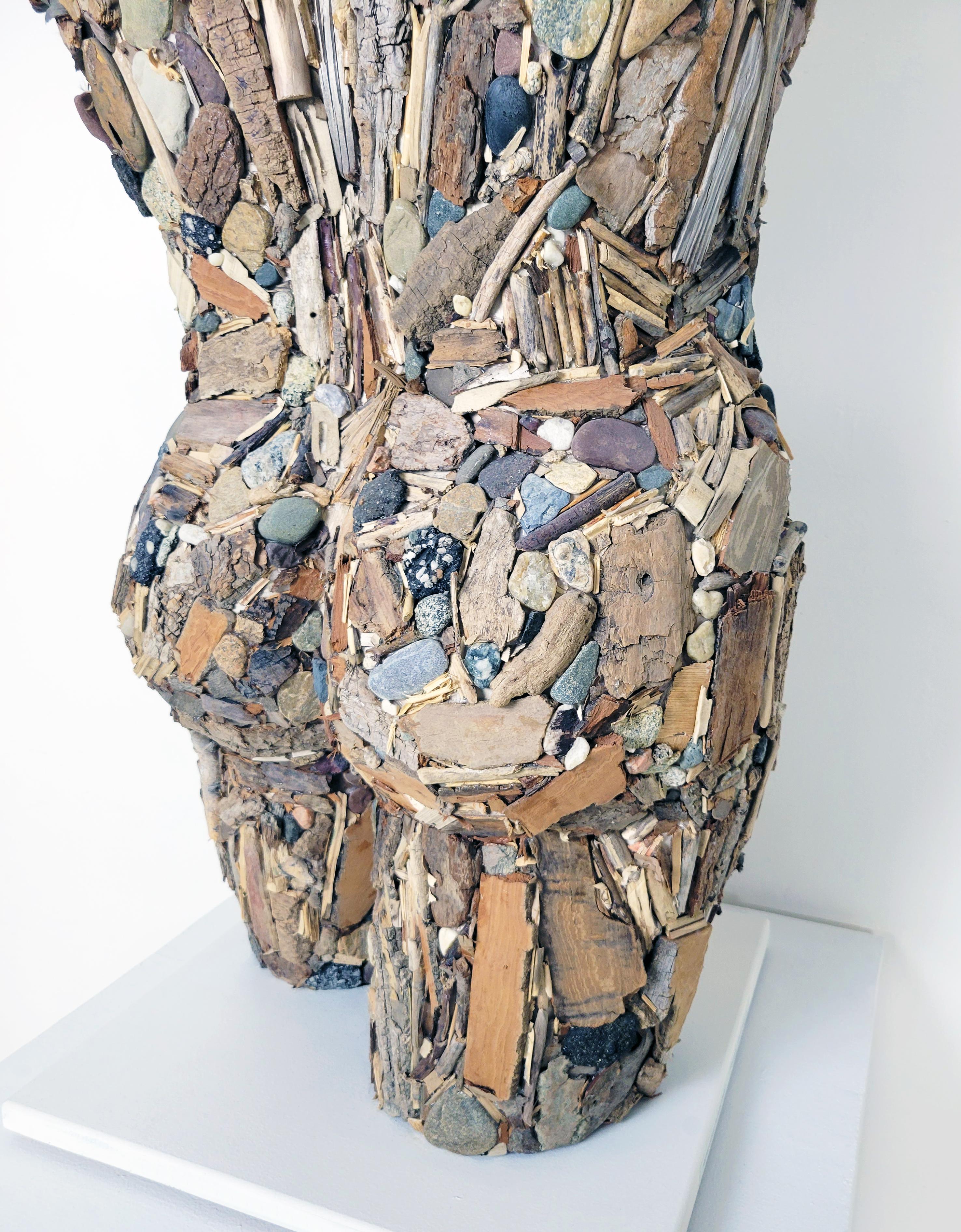 Linda Stein, Sticks and Stones 711- Contemporary Mixed Media Earth Sculpture  For Sale 6