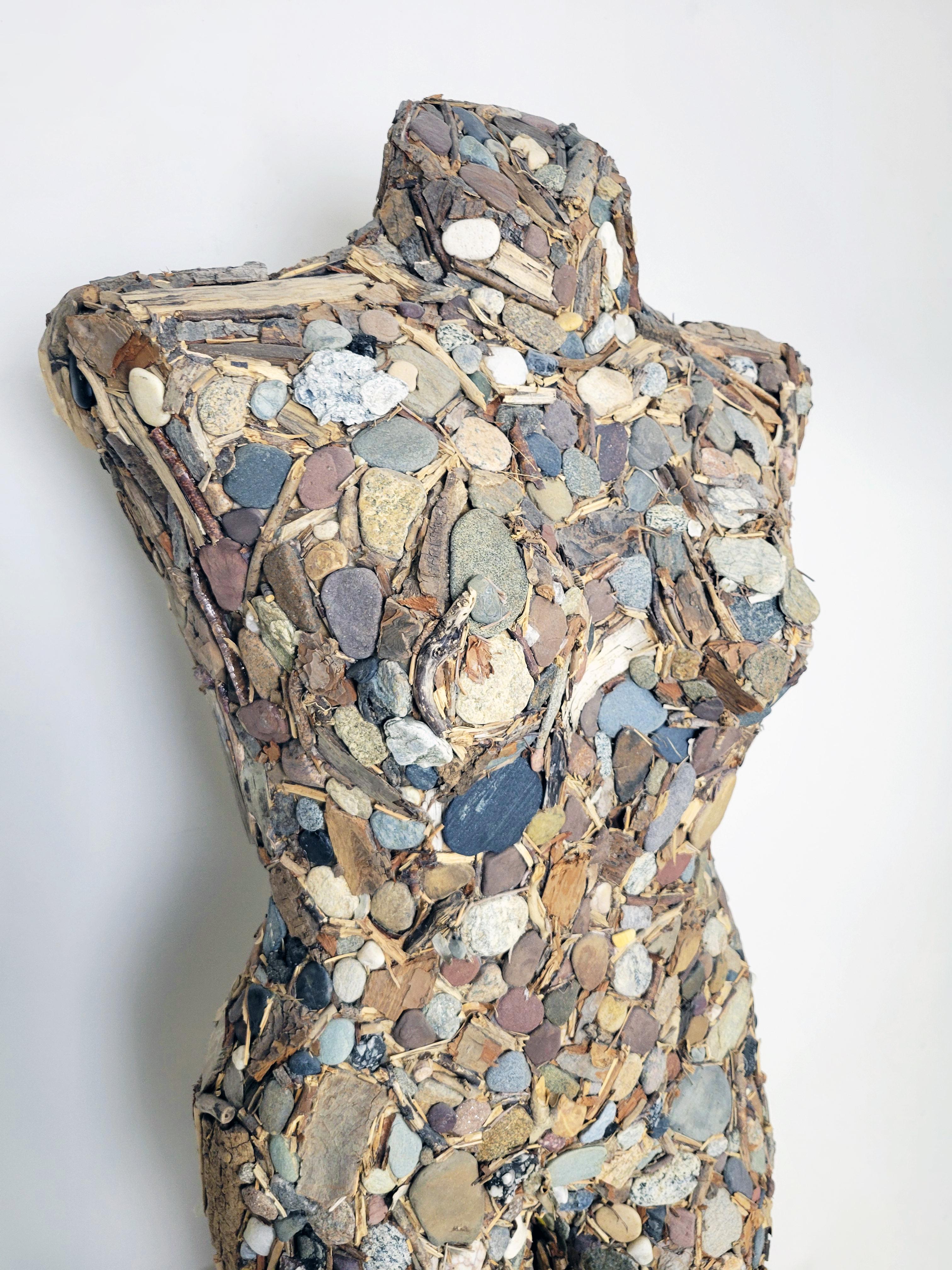 Linda Stein, Sticks and Stones 711- Contemporary Mixed Media Earth Sculpture  For Sale 2