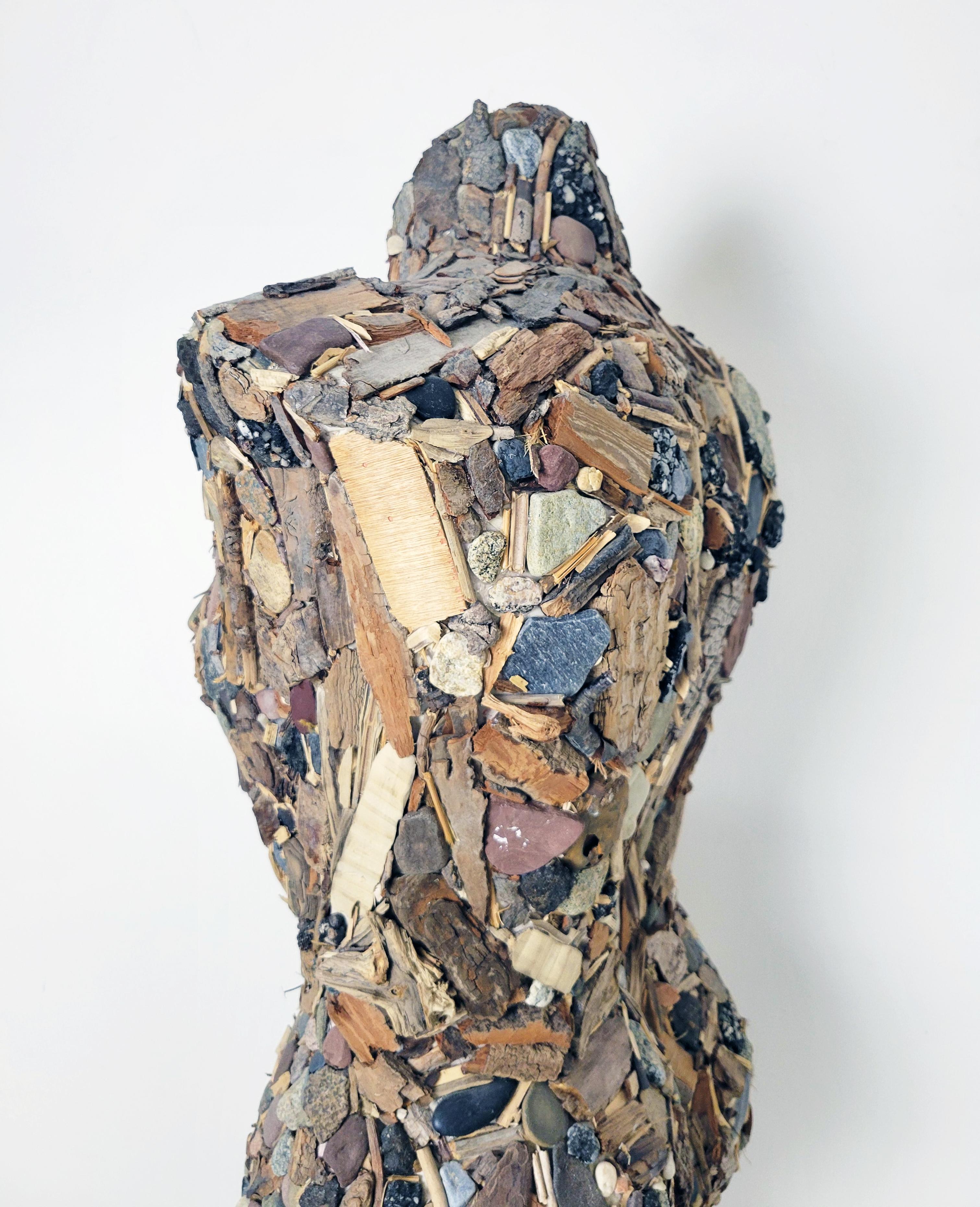 Linda Stein, Sticks and Stones 711- Contemporary Mixed Media Earth Sculpture  For Sale 3