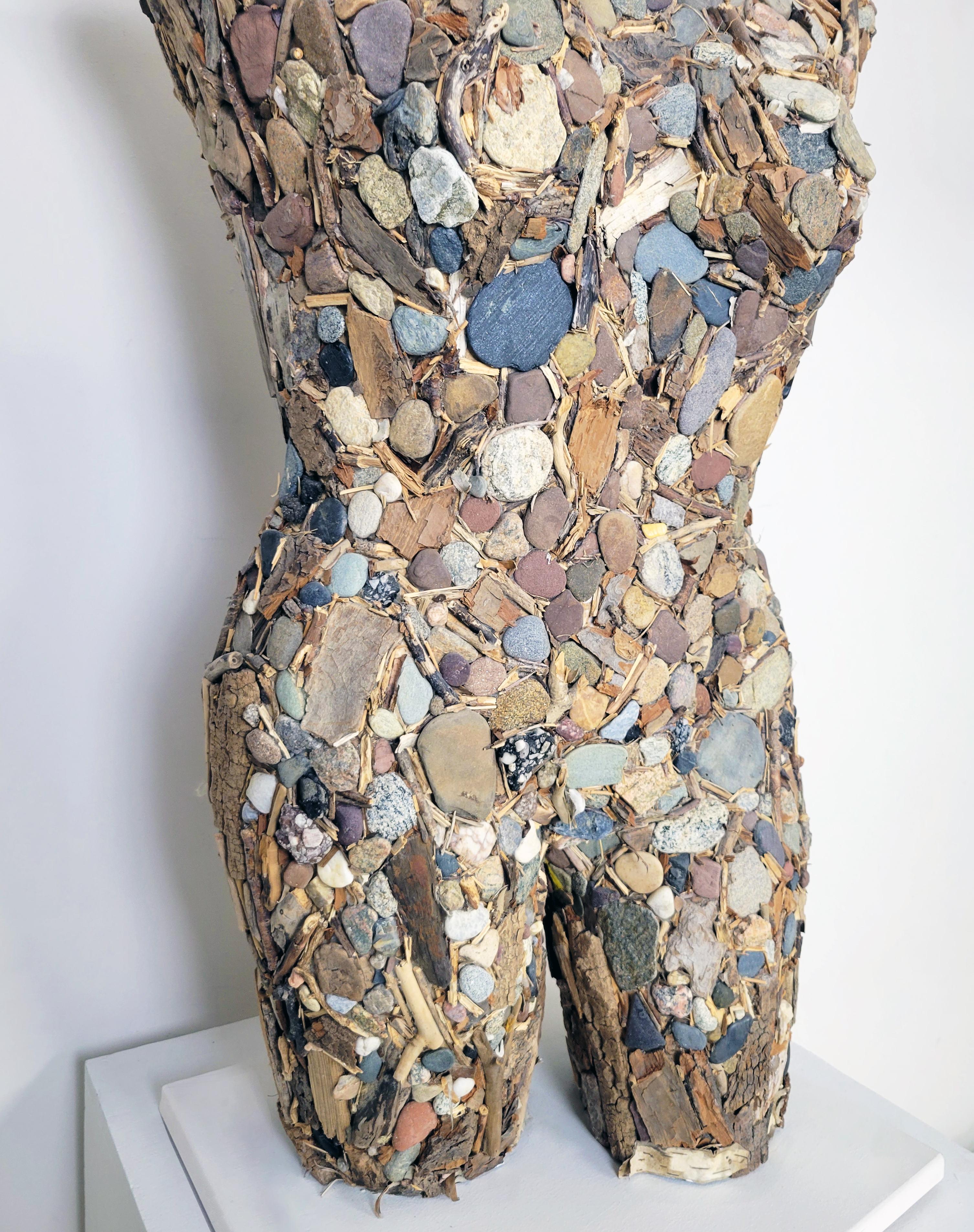 Linda Stein, Sticks and Stones 711- Contemporary Mixed Media Earth Sculpture  For Sale 4