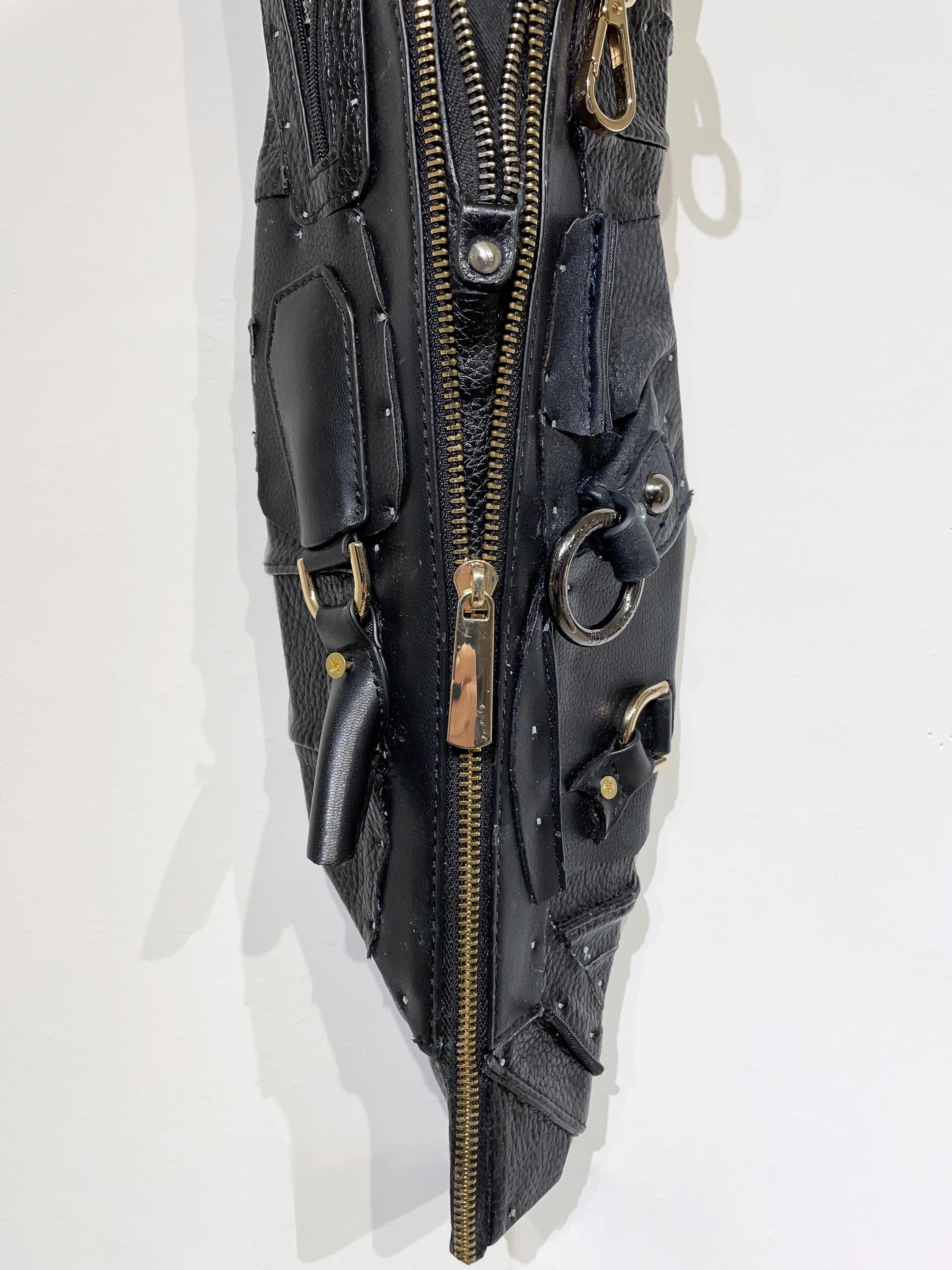 Linda Stein, Twilight Protector 1226 Contemporary Mixed Media Leather Sculpture  For Sale 8
