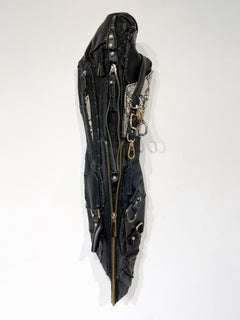 Linda Stein, Twilight Protector 1226 Contemporary Mixed Media Leather Sculpture 