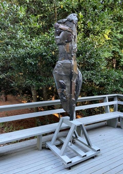 American Feminist Bronze Abstract Sculpture - Knight of Tomorrow 630