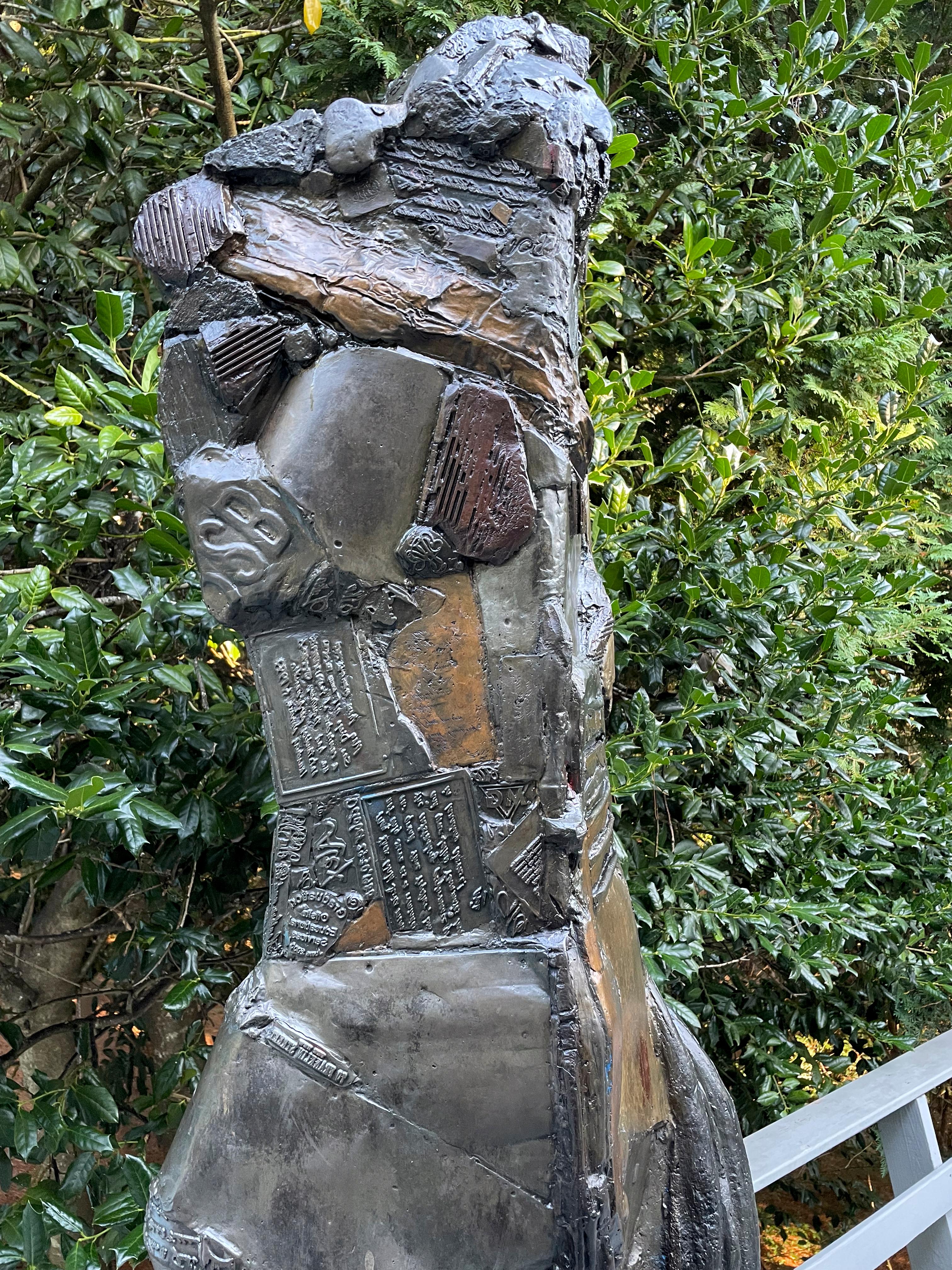 American Feminist Bronze Abstract Sculpture - Knight of Tomorrow 630 For Sale 4