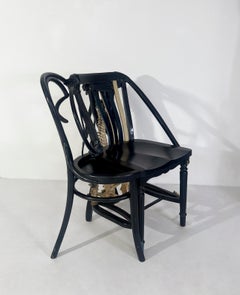 Sedia contemporanea femminista americana Black Tan Sculpture - Skeletal Format 67