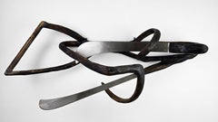 Blades 197 - Mixed Media Metal Wood Contemporary Art Museum Wall Sculpture